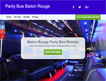 Tablet Screenshot of partybusbatonrouge.net